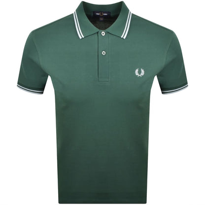 Fred Perry Twin Tipped Polo T Shirt Green