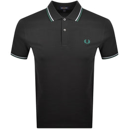 Fred Perry Twin Tipped Polo T Shirt Grey