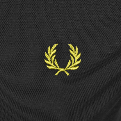 Fred Perry Twin Tipped Polo T Shirt Grey