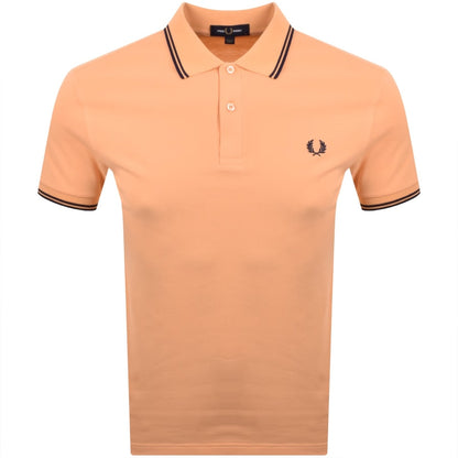 Fred Perry Twin Tipped Polo T Shirt Orange