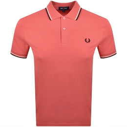Fred Perry Twin Tipped Polo T Shirt Red