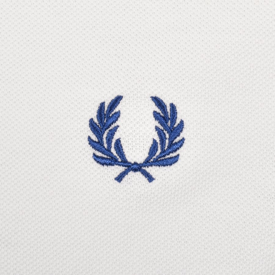 Fred Perry Twin Tipped Polo T Shirt Snow White