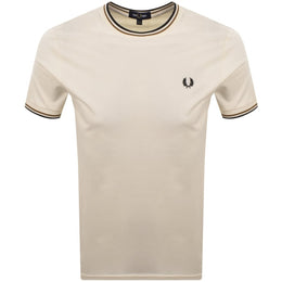 Fred Perry Twin Tipped T Shirt Ecru