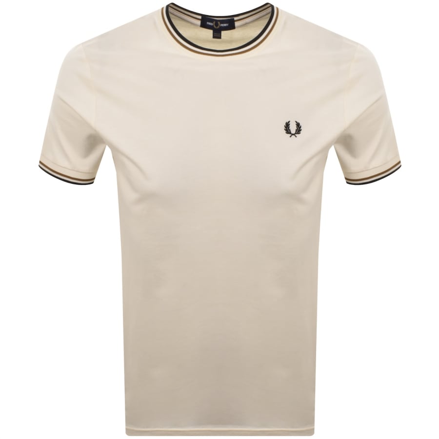 Fred Perry Twin Tipped T Shirt Ecru