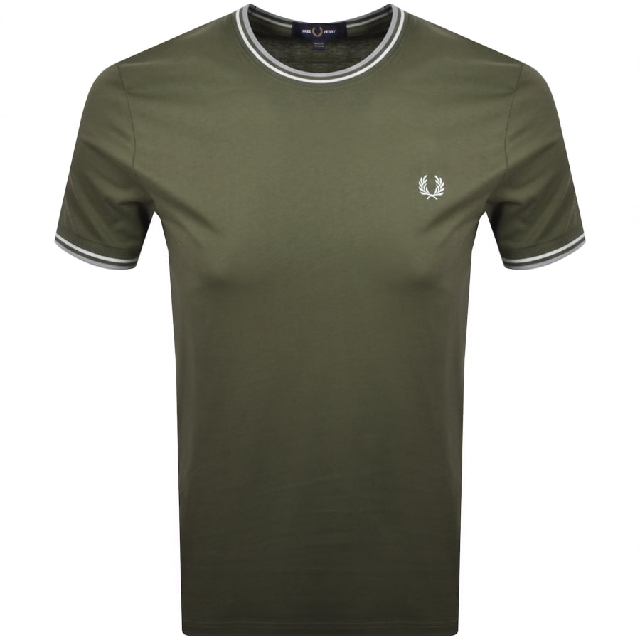 Fred Perry Twin Tipped T Shirt Green