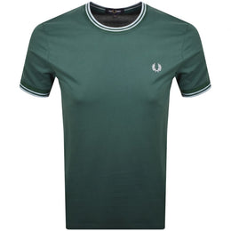 Fred Perry Twin Tipped T Shirt Green