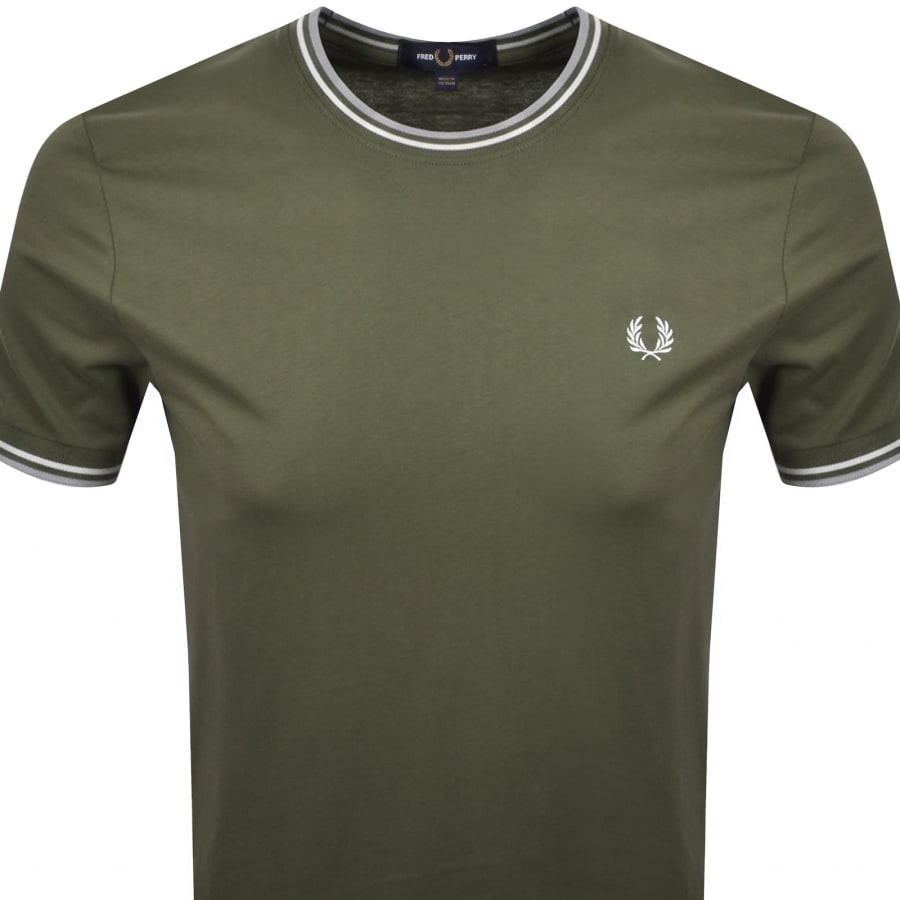 Fred Perry Twin Tipped T Shirt Green