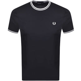 Fred Perry Twin Tipped T Shirt Navy