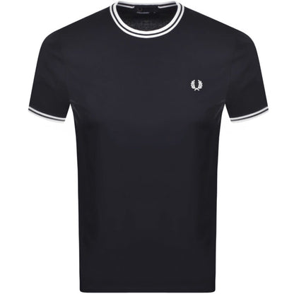 Fred Perry Twin Tipped T Shirt Navy
