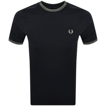 Fred Perry Twin Tipped T Shirt Navy