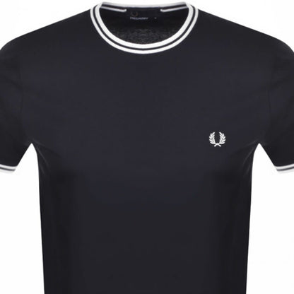 Fred Perry Twin Tipped T Shirt Navy