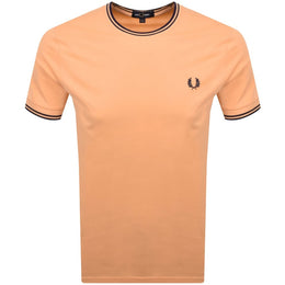 Fred Perry Twin Tipped T Shirt Orange