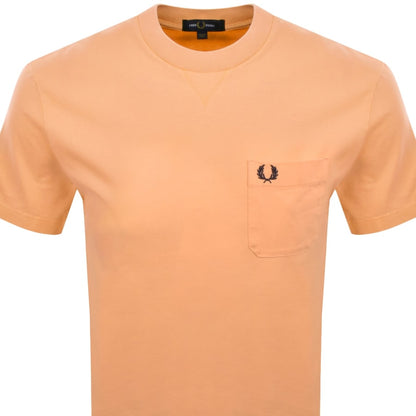 Fred Perry Washed T Shirt Orange