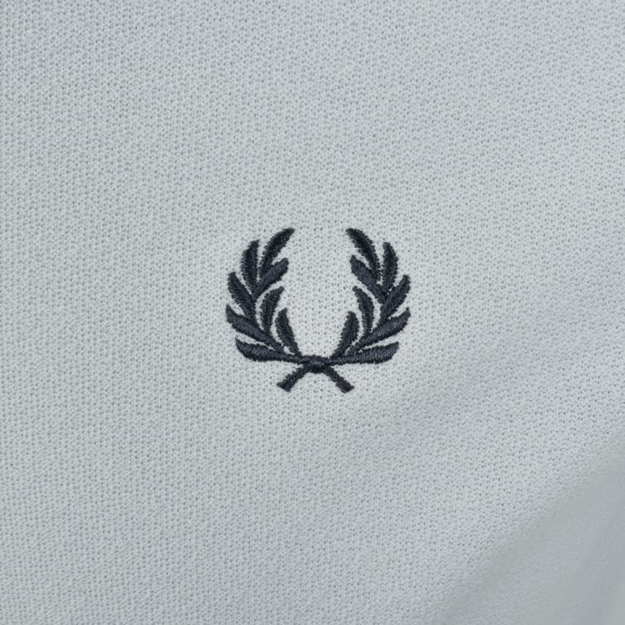 Fred Perry Zip Neck Crepe Polo Blue