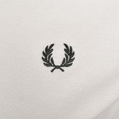 Fred Perry Zip Neck Crepe Polo Ecru