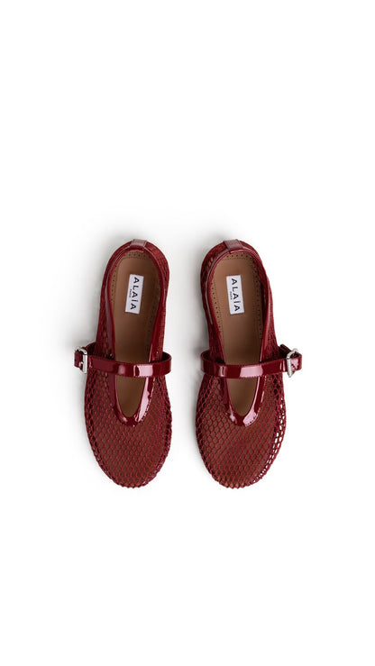 Alaïa Carmine BALLET FLATS IN FISHNET