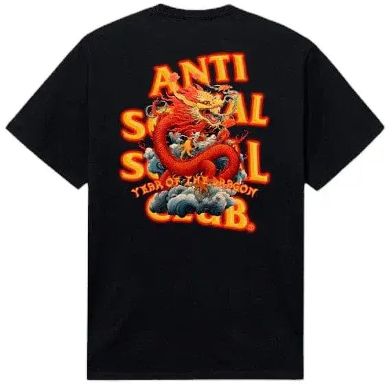Anti Social Club ASSC Tee - Dragon Black - Size: S T-Shirts | Shop From The Mirage