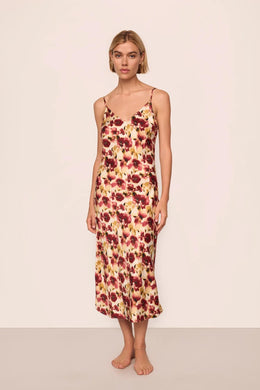 Eberjey x  Lily Aldridge - Inez Washable Silk Printed Slip