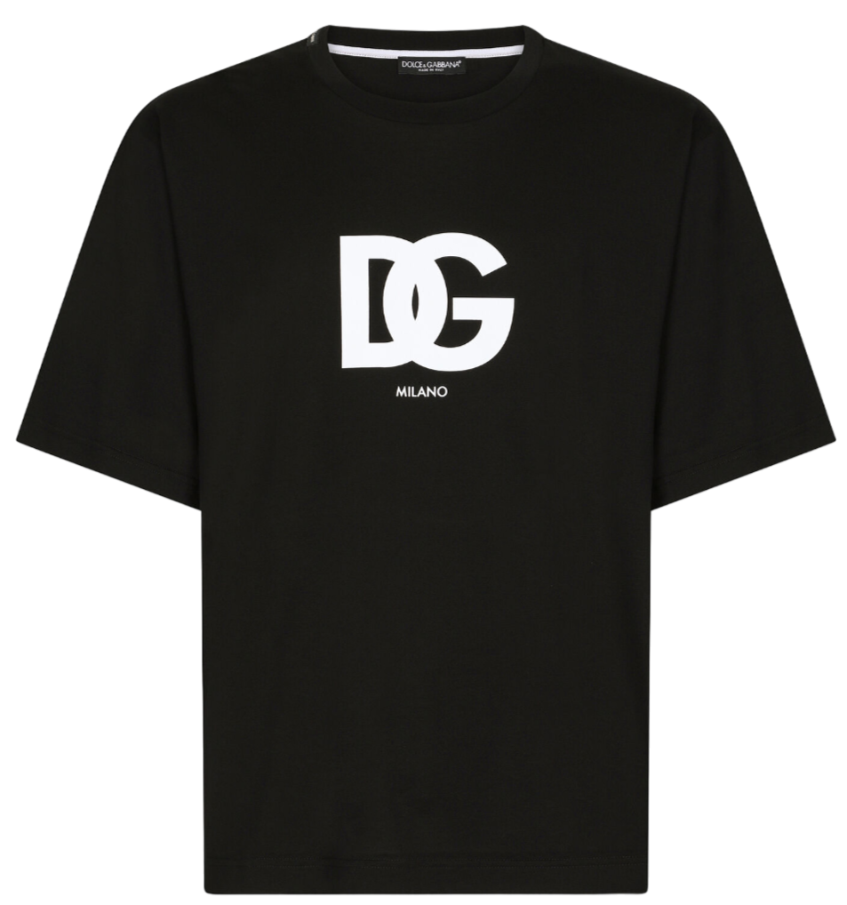 Dolce & Gabbana DG Milano Logo Print T-shirt in Black