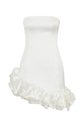 Alba Bubble Mini Dress - White