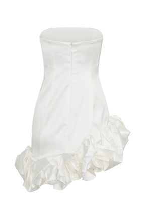 Alba Bubble Mini Dress - White