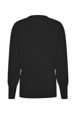 Alexia Buttoned Oversized Cardigan - Black