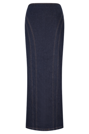 Alma Denim Maxi Skirt - Indigo Blue