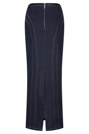 Alma Denim Maxi Skirt - Indigo Blue
