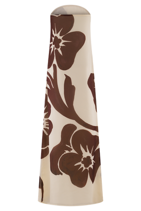 Amaya Strapless Chiffon Maxi Dress - Brown Deco Fleur Print