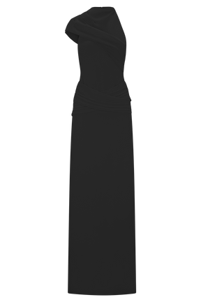 Analia Chiffon Maxi Dress - Black