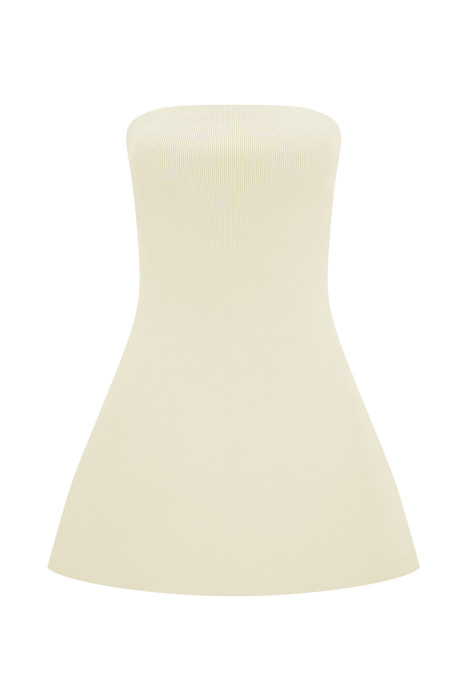 Anette Bandage Knit Strapless Top - Ivory