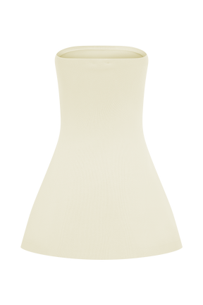 Anette Bandage Knit Strapless Top - Ivory