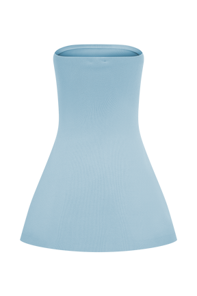 Anette Bandage Knit Strapless Top - Sky Blue