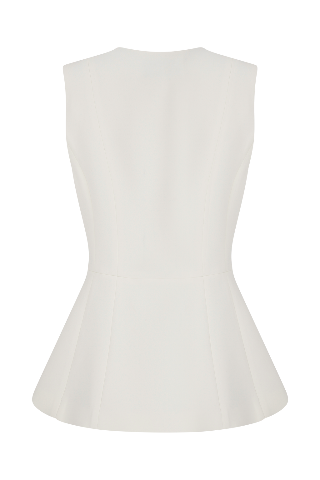 Angelie Suiting Vest Top - Ivory