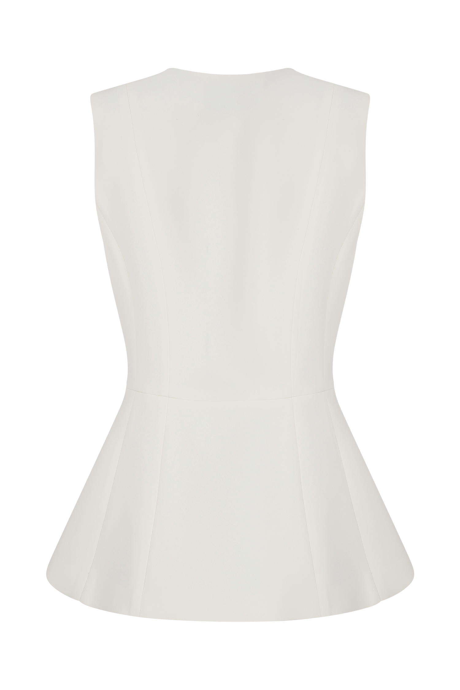 Angelie Suiting Vest Top - Ivory