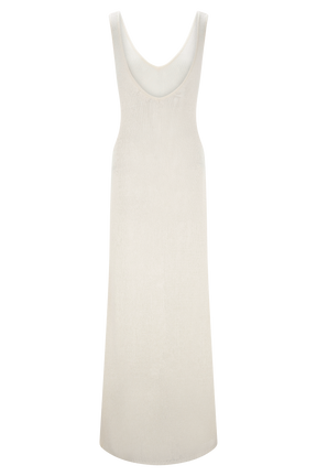 Ari Tape Yarn Knit Maxi Dress - White