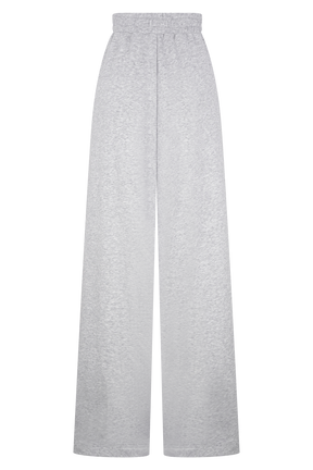 Aspen Gathered Wide Leg Jogger - Light Grey Marle