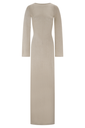 Atticus Knit Maxi Dress With Sequin - Gold