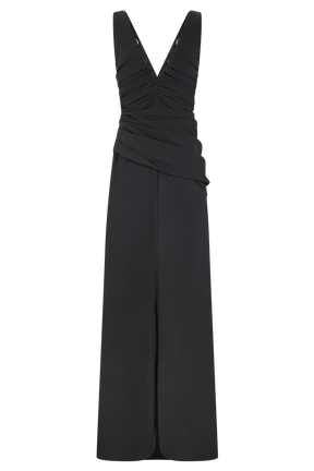 Axton Low Neck Maxi Dress - Black