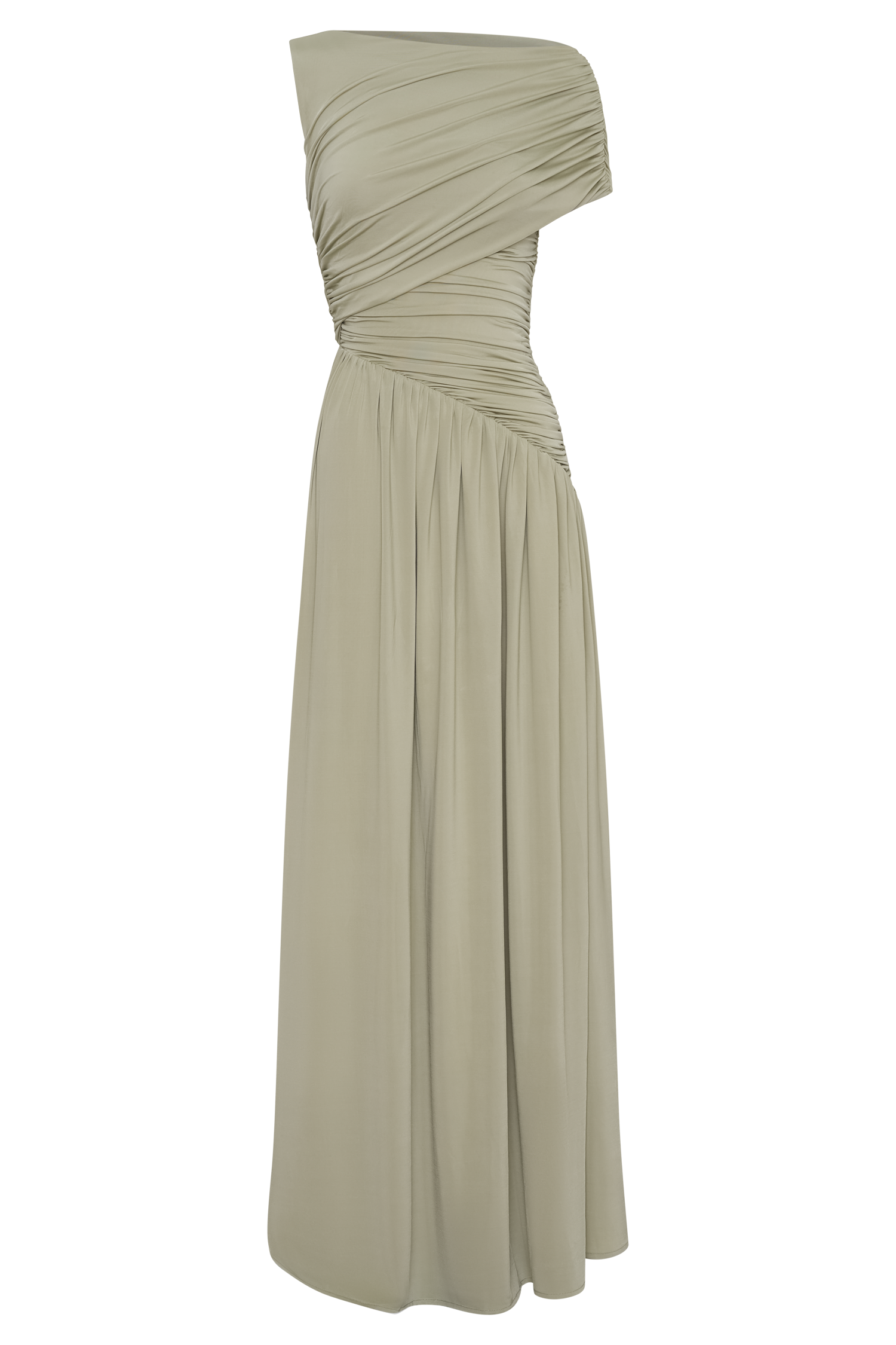 Ayeshya Slinky Asymmetric Maxi Dress - Sage