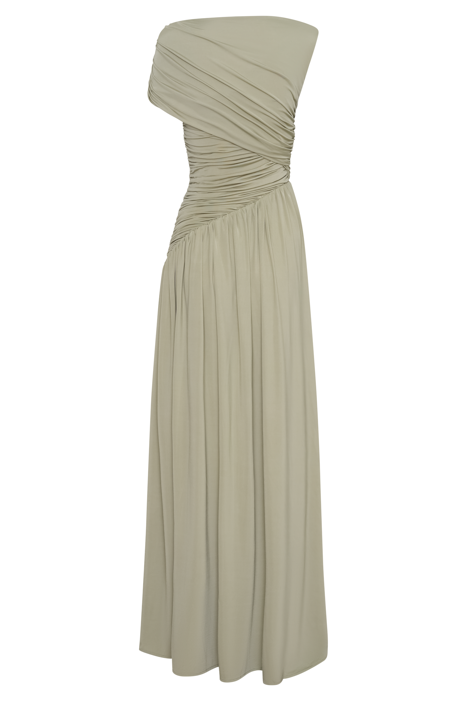 Ayeshya Slinky Asymmetric Maxi Dress - Sage
