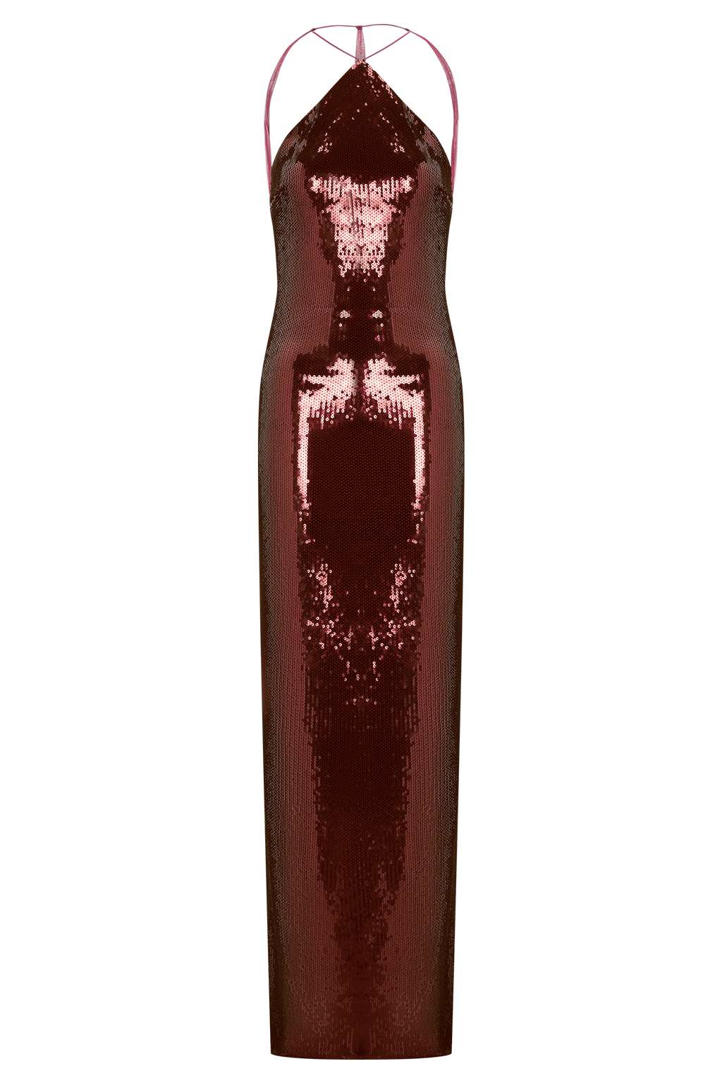 Baldwin Sequin Cut Out Maxi Dress - Mahogany