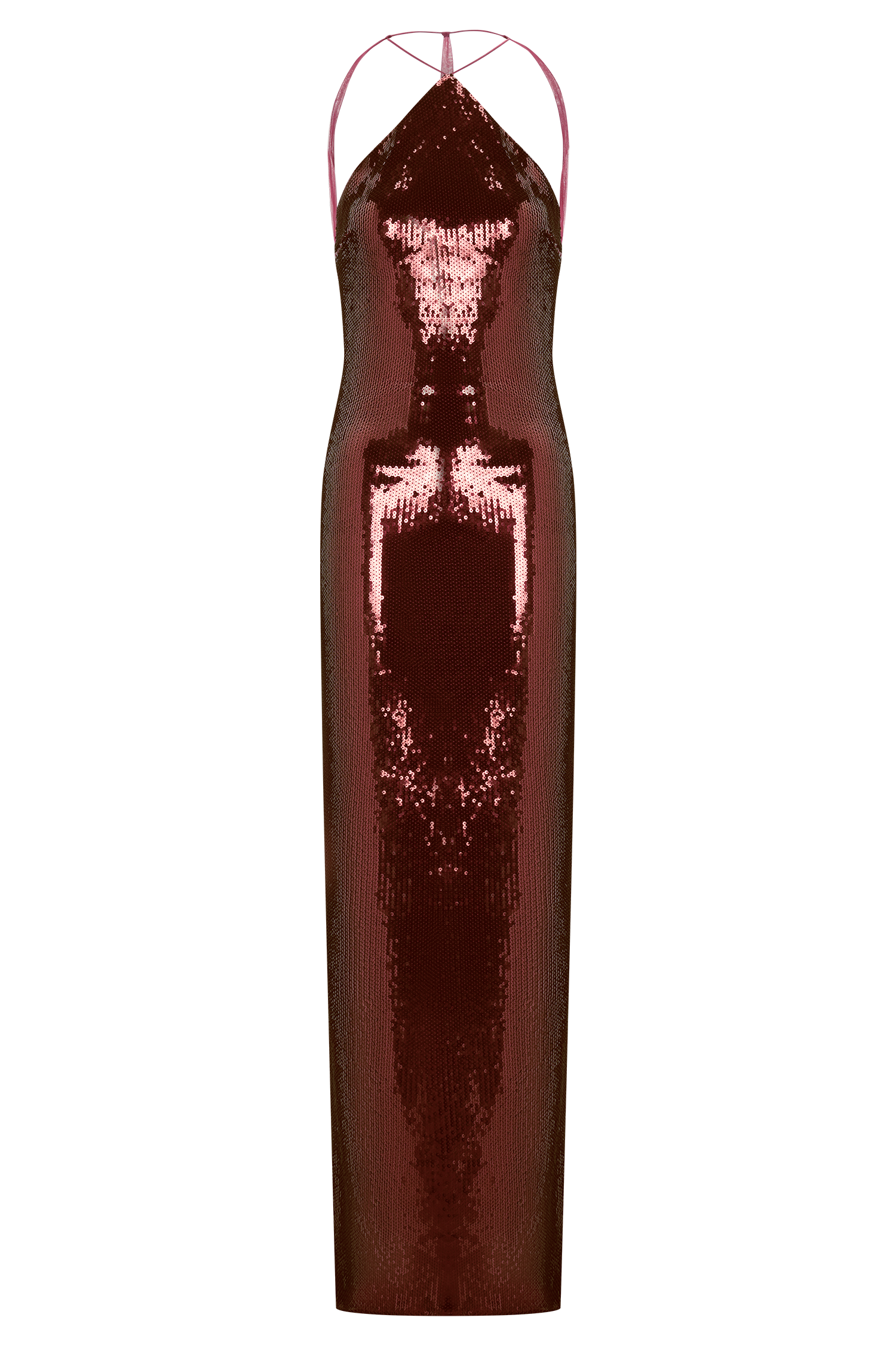 Baldwin Sequin Cut Out Maxi Dress - Mahogany