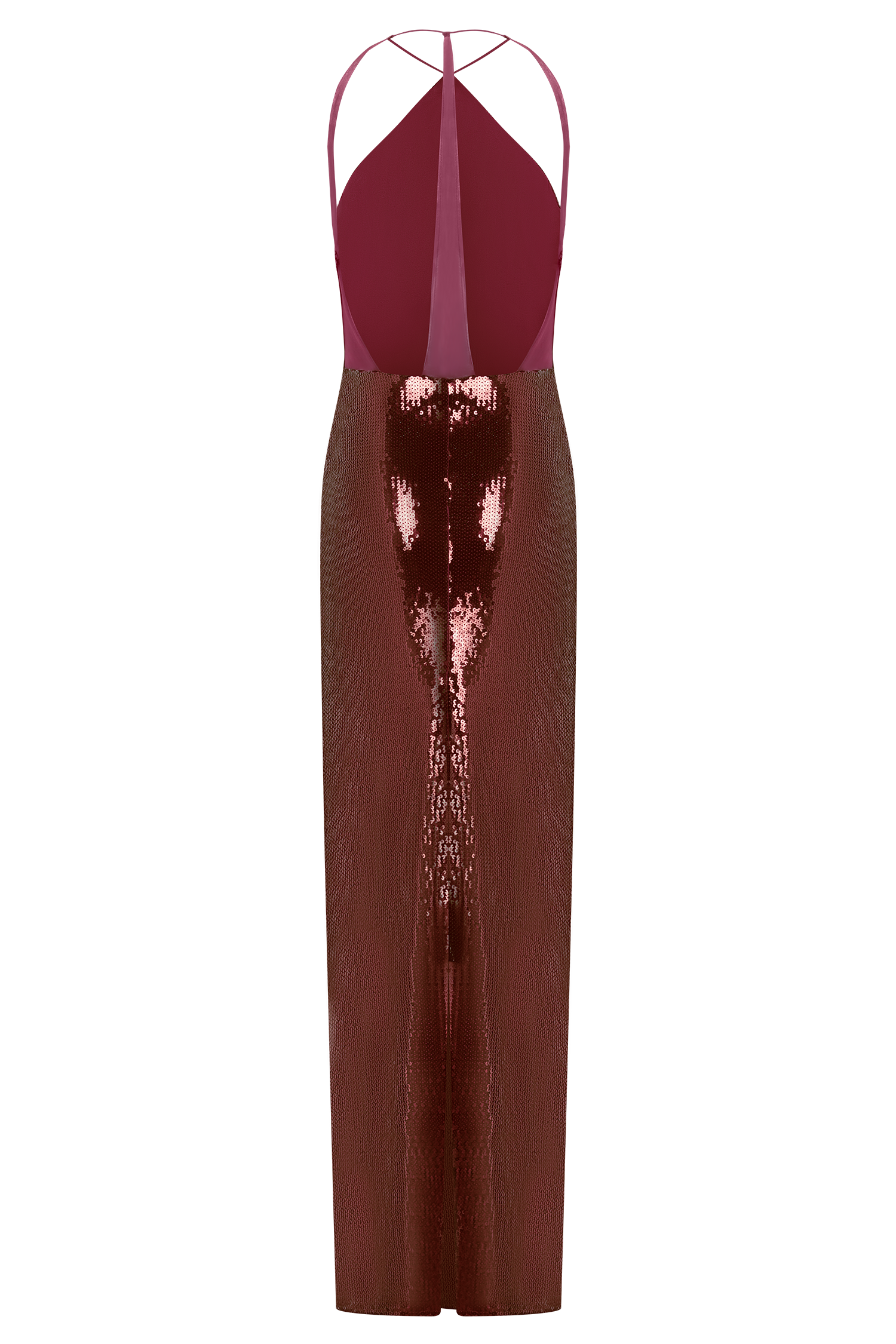 Baldwin Sequin Cut Out Maxi Dress - Mahogany