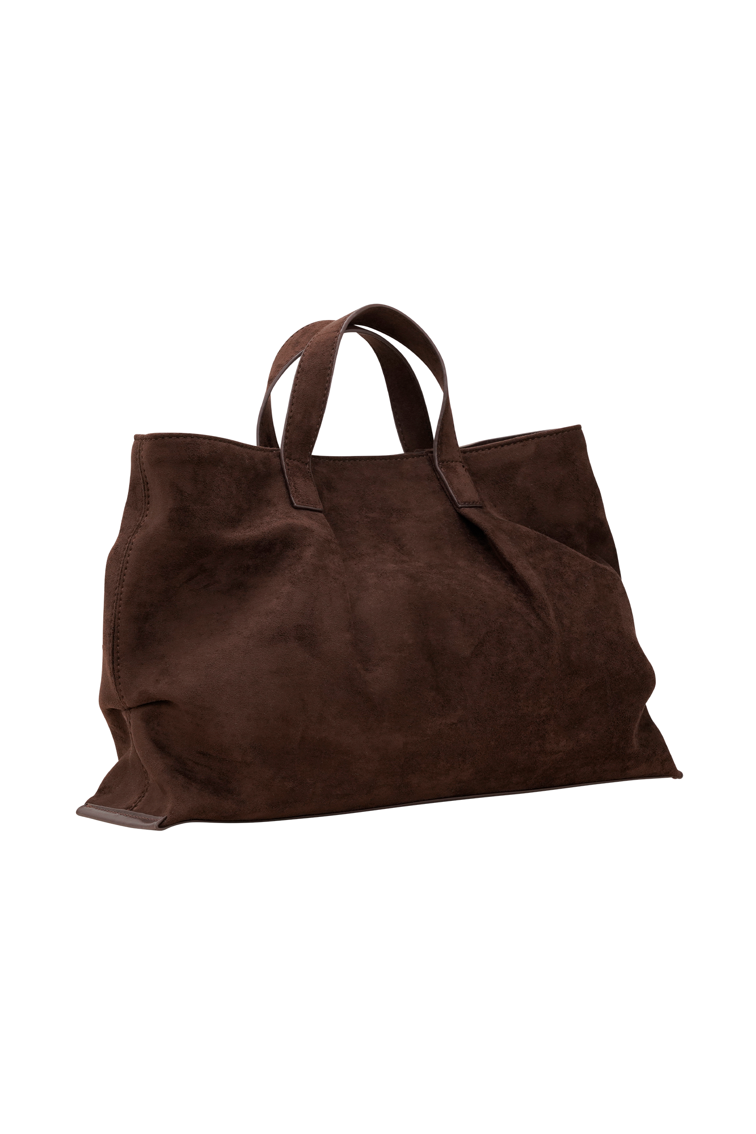 Baylor Faux Suede Bag - Chocolate