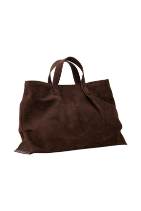 Baylor Faux Suede Bag - Chocolate