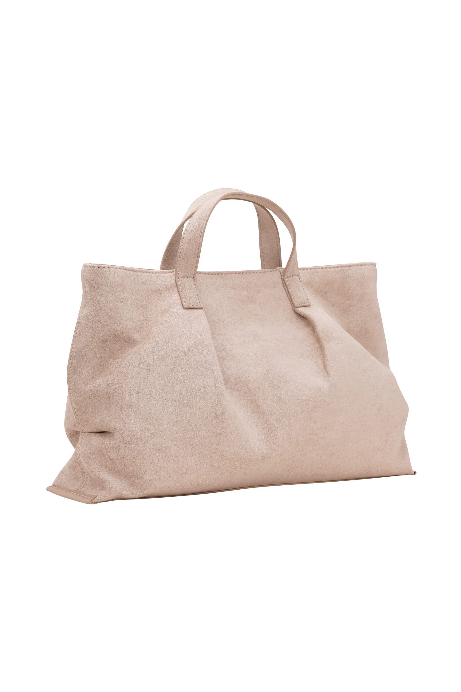 Baylor Faux Suede Bag - Natural