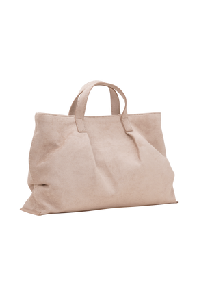 Baylor Faux Suede Bag - Natural