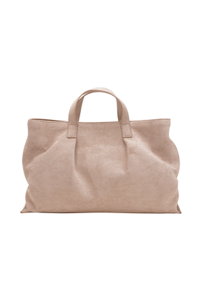 Baylor Faux Suede Bag - Natural