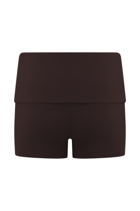 Birdie Fold Over Shorts - Chocolate
